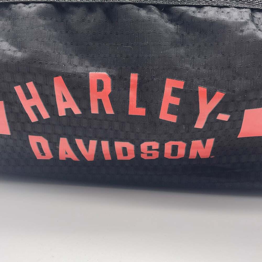 Harley-Davidson Black & Red Sport Stripe Duffel Gym Travel Bag